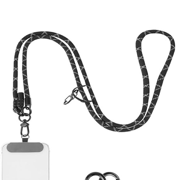 Mobile Phone Lanyards with Adjustable Neck Strap in black - Picture 5 of 5